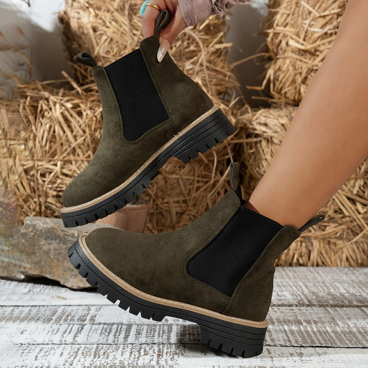 Women's ClassicKick Boots - Effortless Slip-On Ankle Boots with Chelsea Style